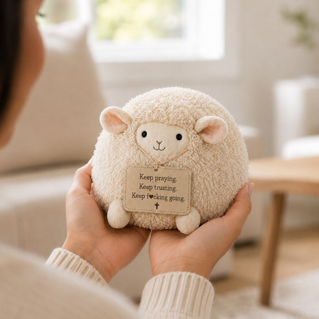 Keep Going Sphere-Shaped Sheep Plush