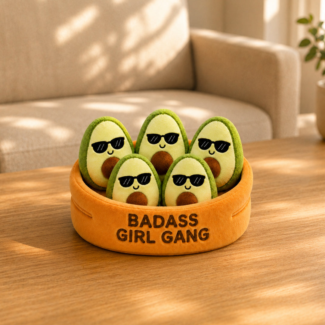 Badass Girl Gang Avocado Plush Set