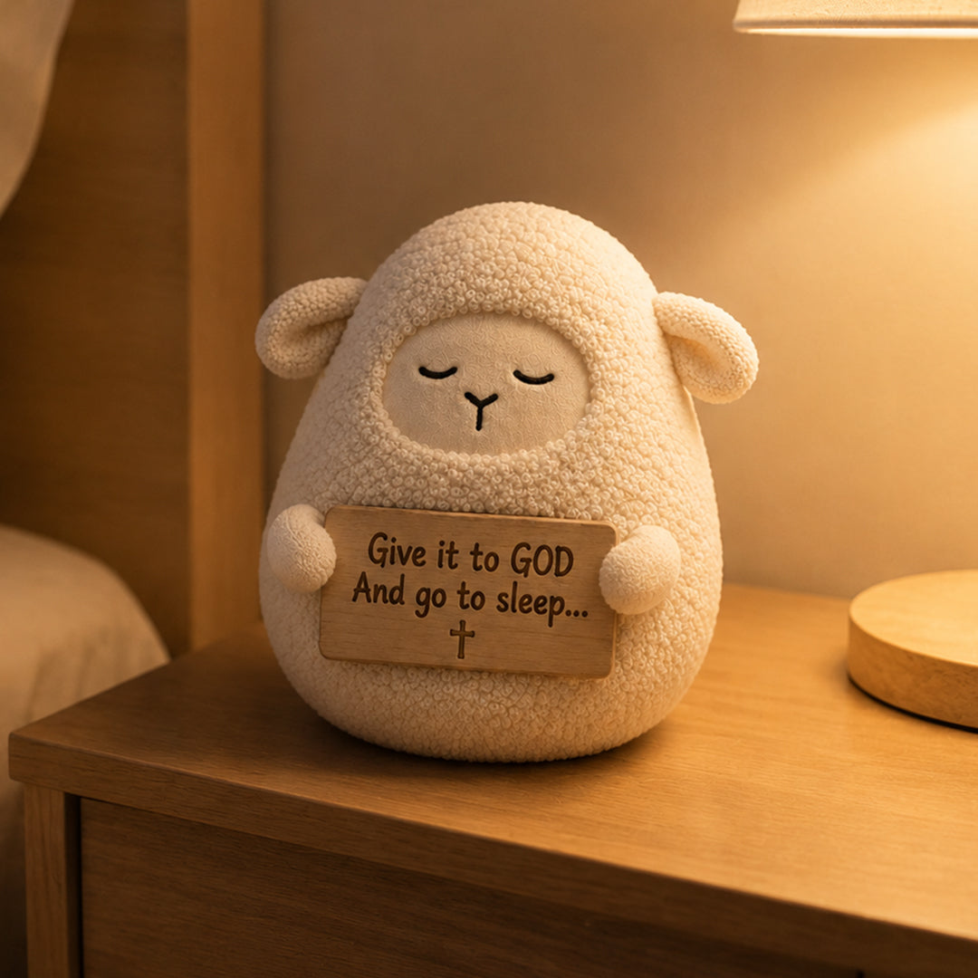 Give It to God Oval Sheep Plush