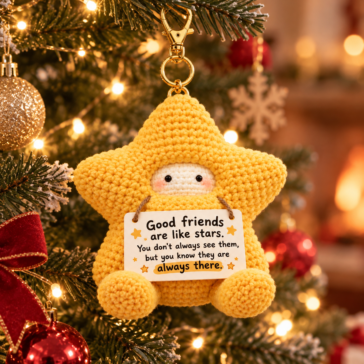 Good Friends Are Like Stars Crochet Star – Handmade Bestie Gift