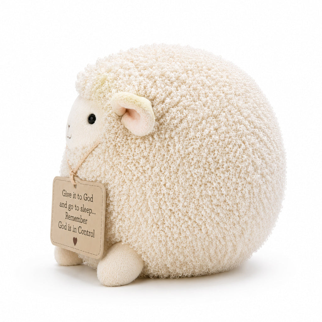 God is in Control Sphere-Shaped Sheep Plush
