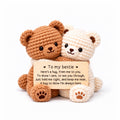 To My Bestie Hugging Crochet Bear – Handmade Friendship Gift