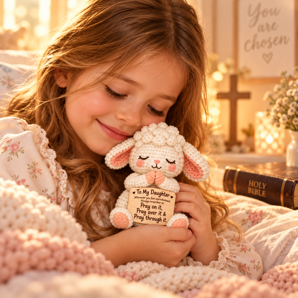 To My Daughter Pray Through It Crochet Sheep