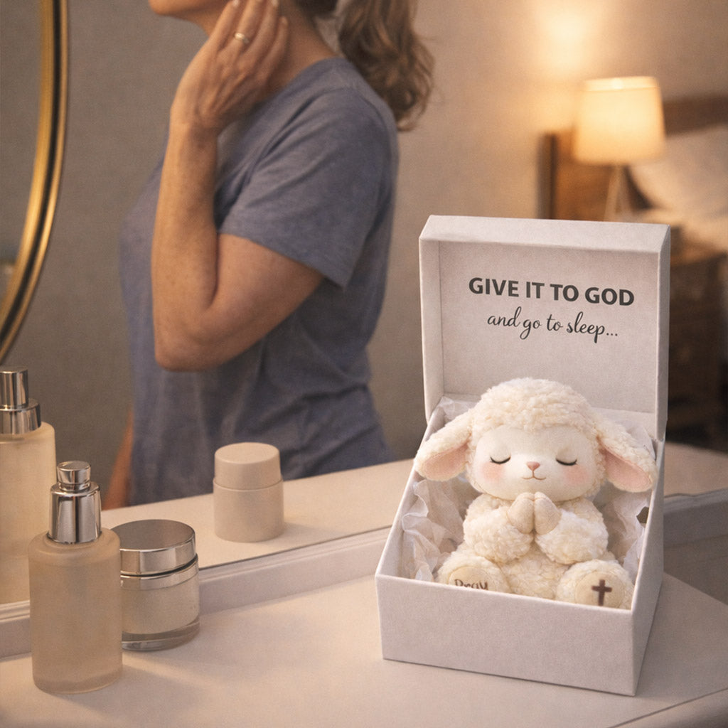 Give It To God And Go To Sleep Plush Sheep Toy