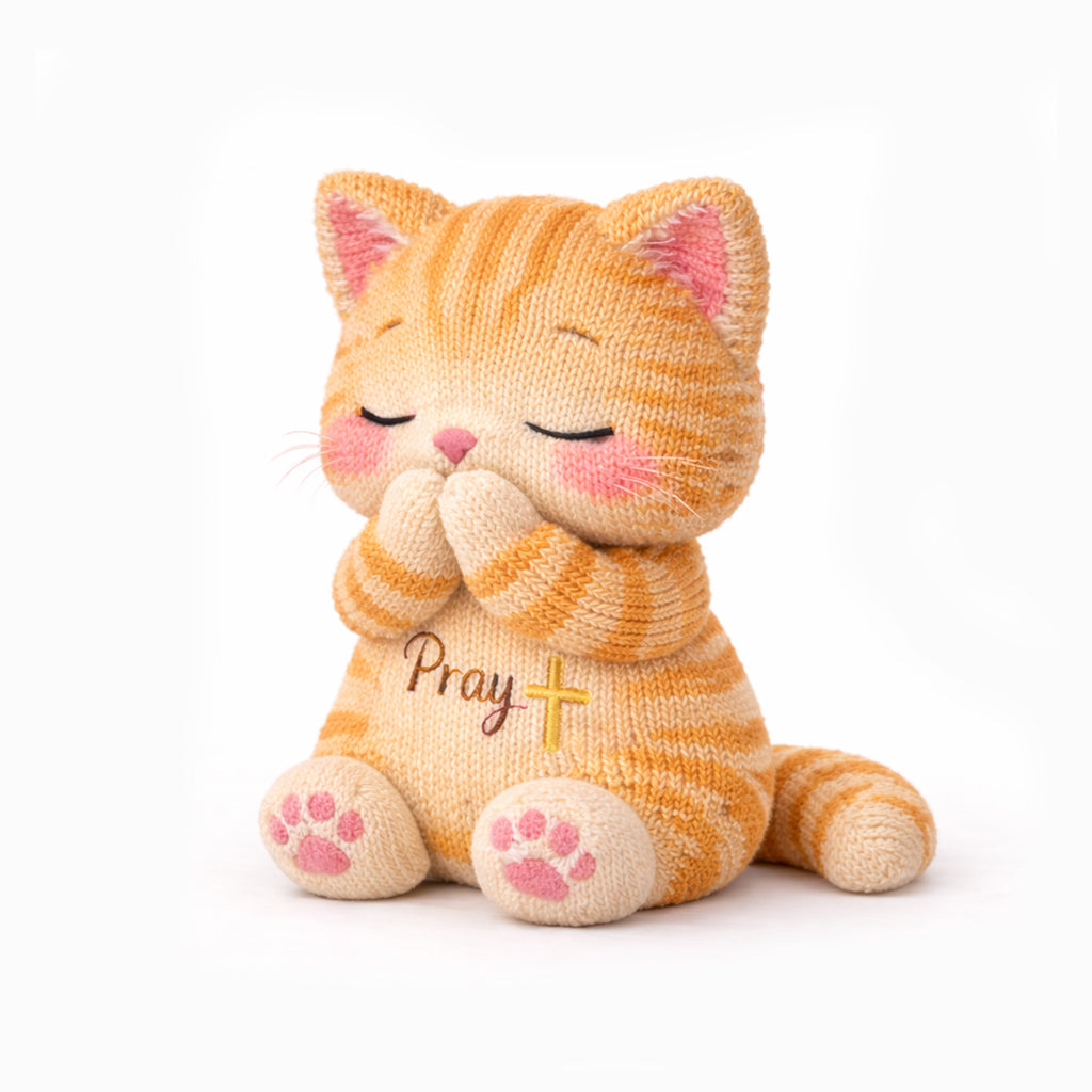 Dear Daughter Never Quit Crochet Orange Cat
