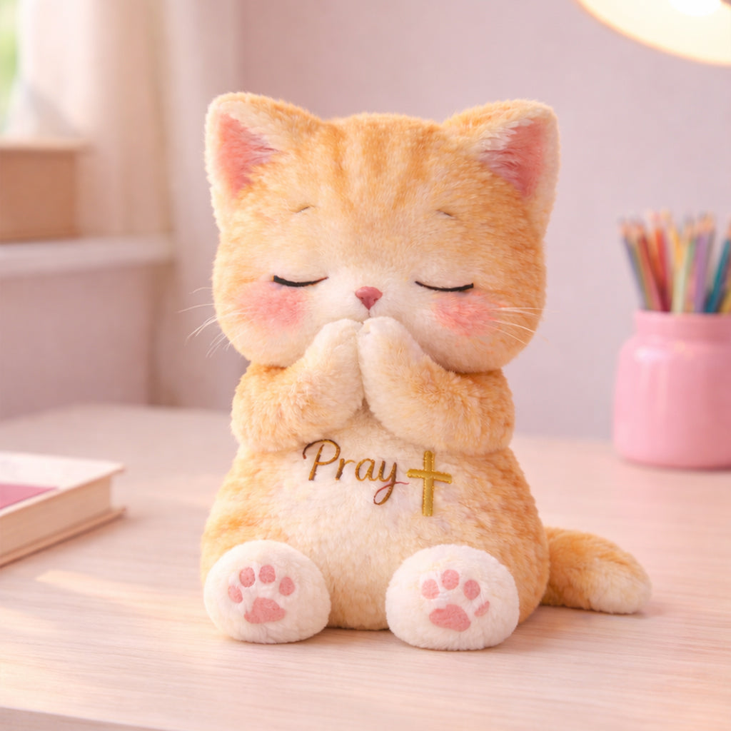 Dear Daughter Never Quit Orange Cat Plush