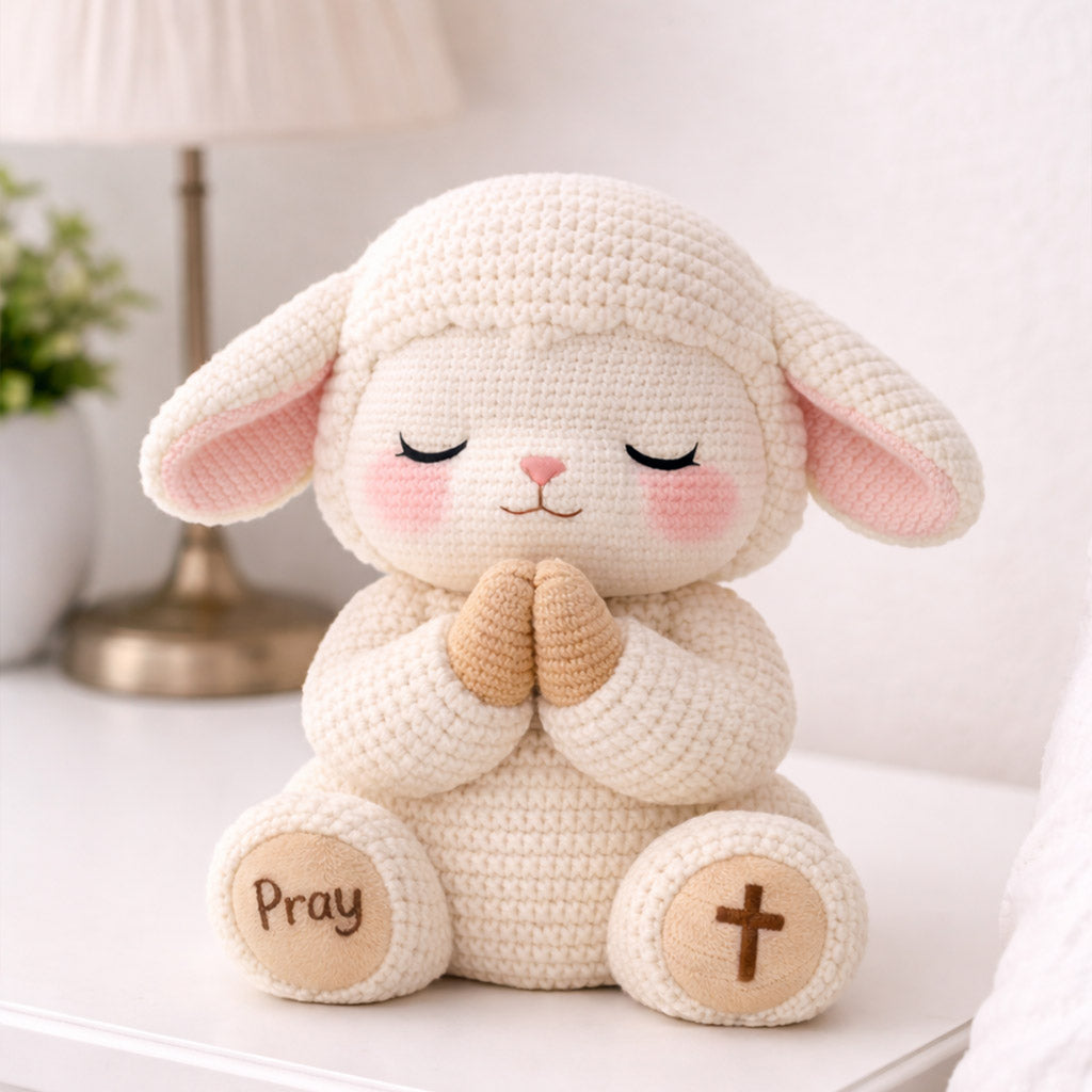 Give It To God And Go To Sleep Crochet Sheep Toy