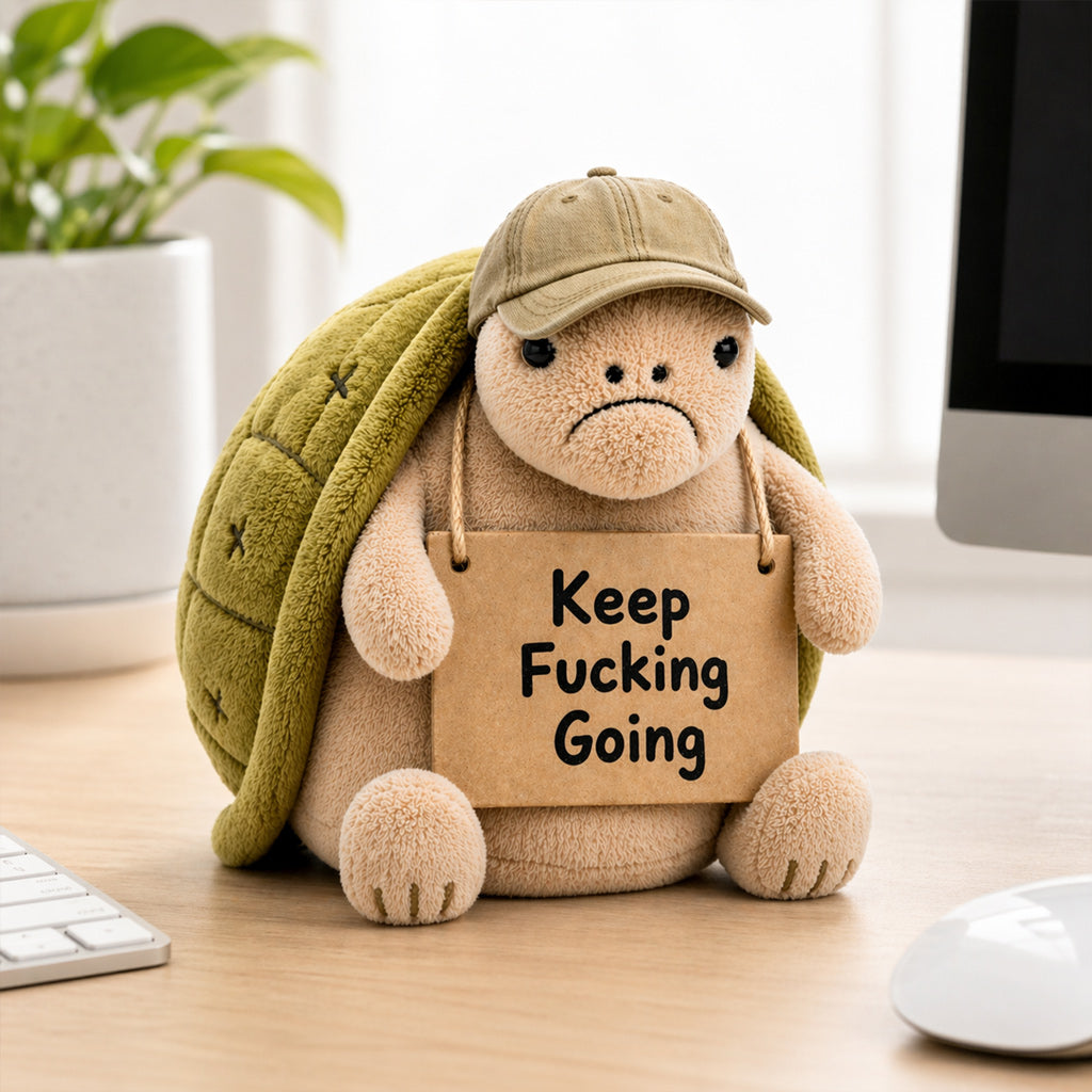 Keep F♥︎cking Going Angry Turtle Plush