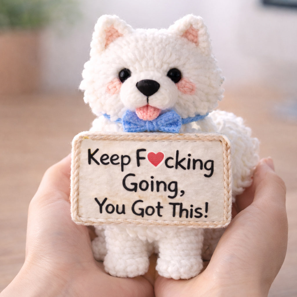 Keep F♥︎cking Going Emotional Support Samoyed Plush