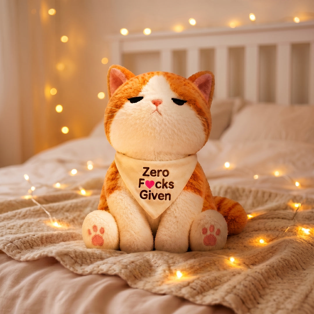 Sassy Orange Cat Emotional Support Plush