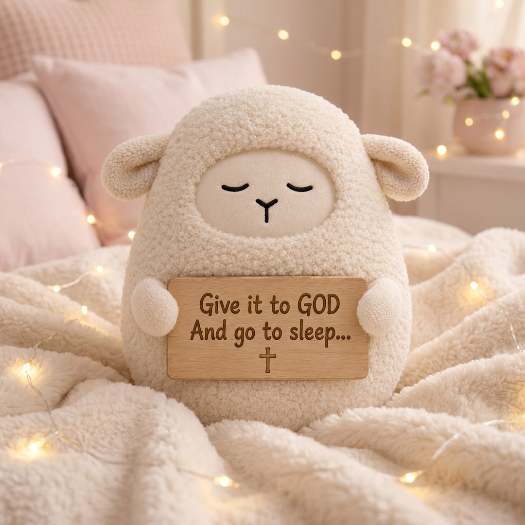 Give It to God Oval Sheep Plush