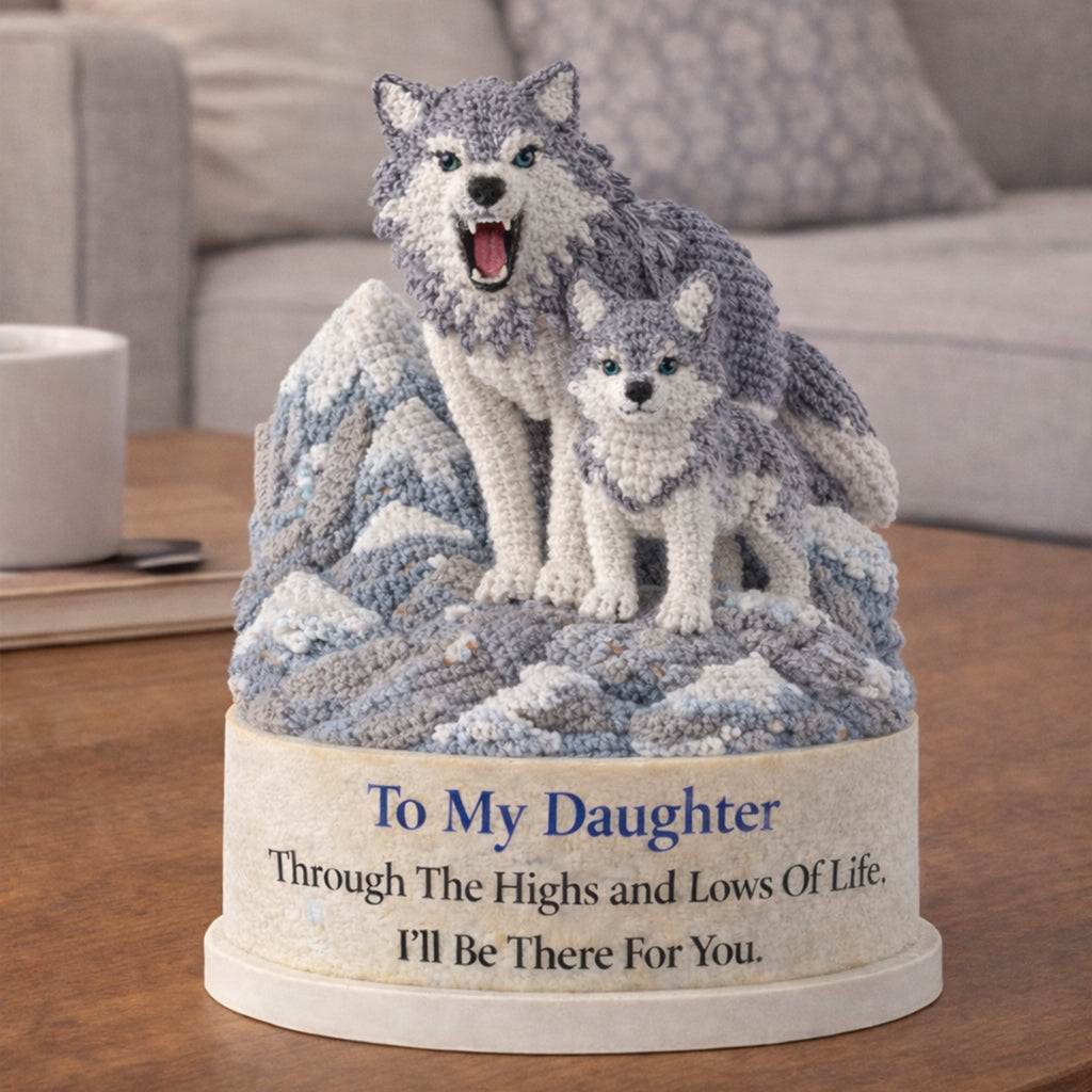 Highs and Lows Crochet Mother Daughter Wolf Toy