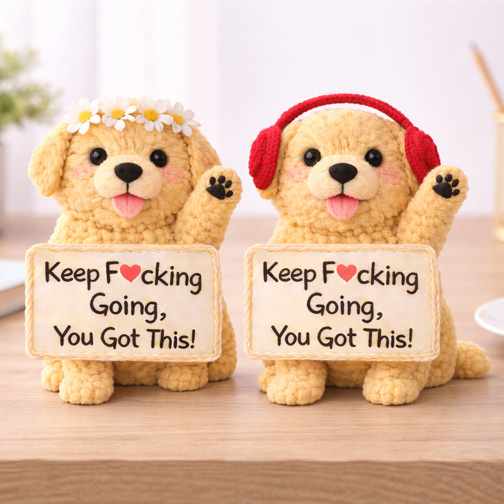 Keep F♥︎cking Going Emotional Support Golden Retriever Plush