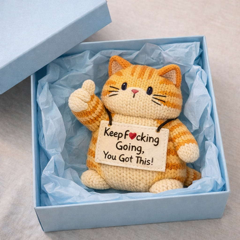 You Got This Emotional Support Crochet Cat