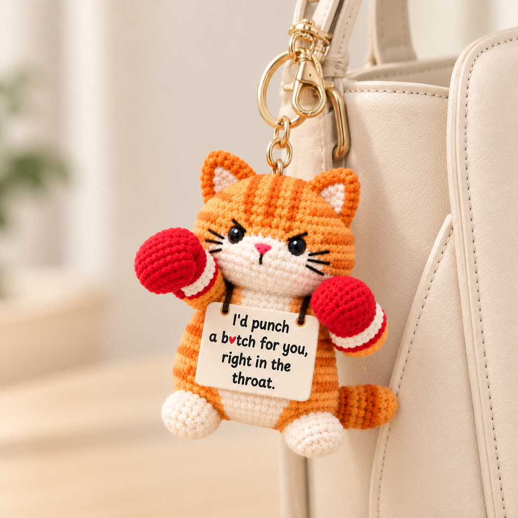 I'd Punch a B❤️tch For You Orange Cat – Handmade Bestie Gift