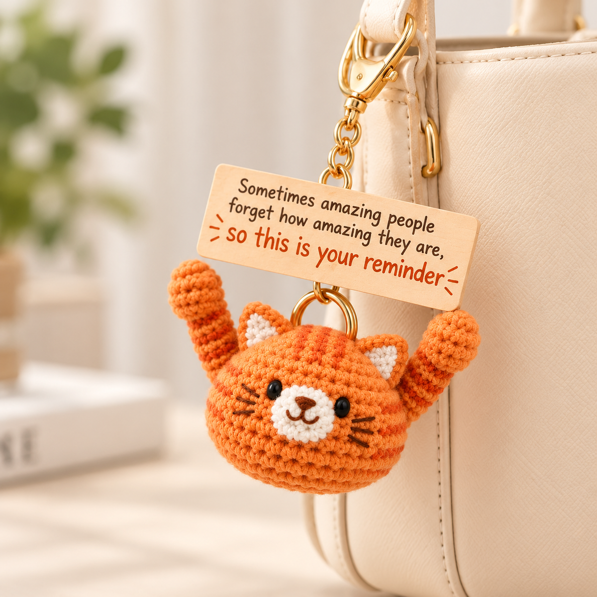 You Are Amazing Crochet Orange Cat