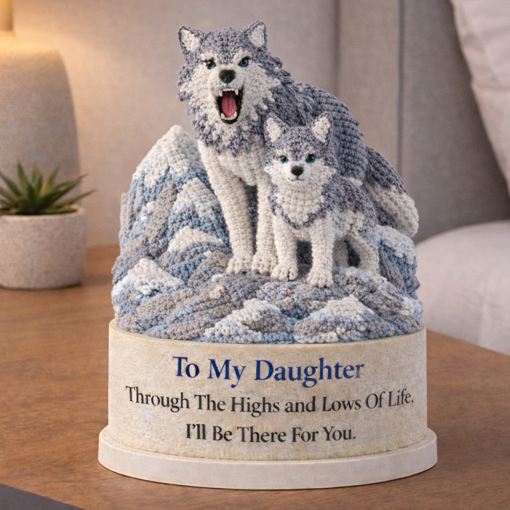 Highs and Lows Crochet Mother Daughter Wolf Toy