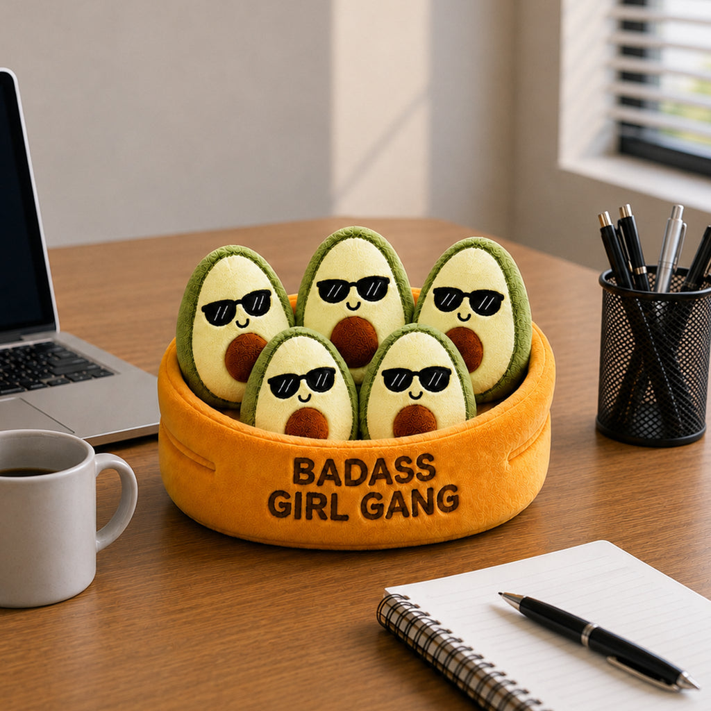 Badass Girl Gang Avocado Plush Set