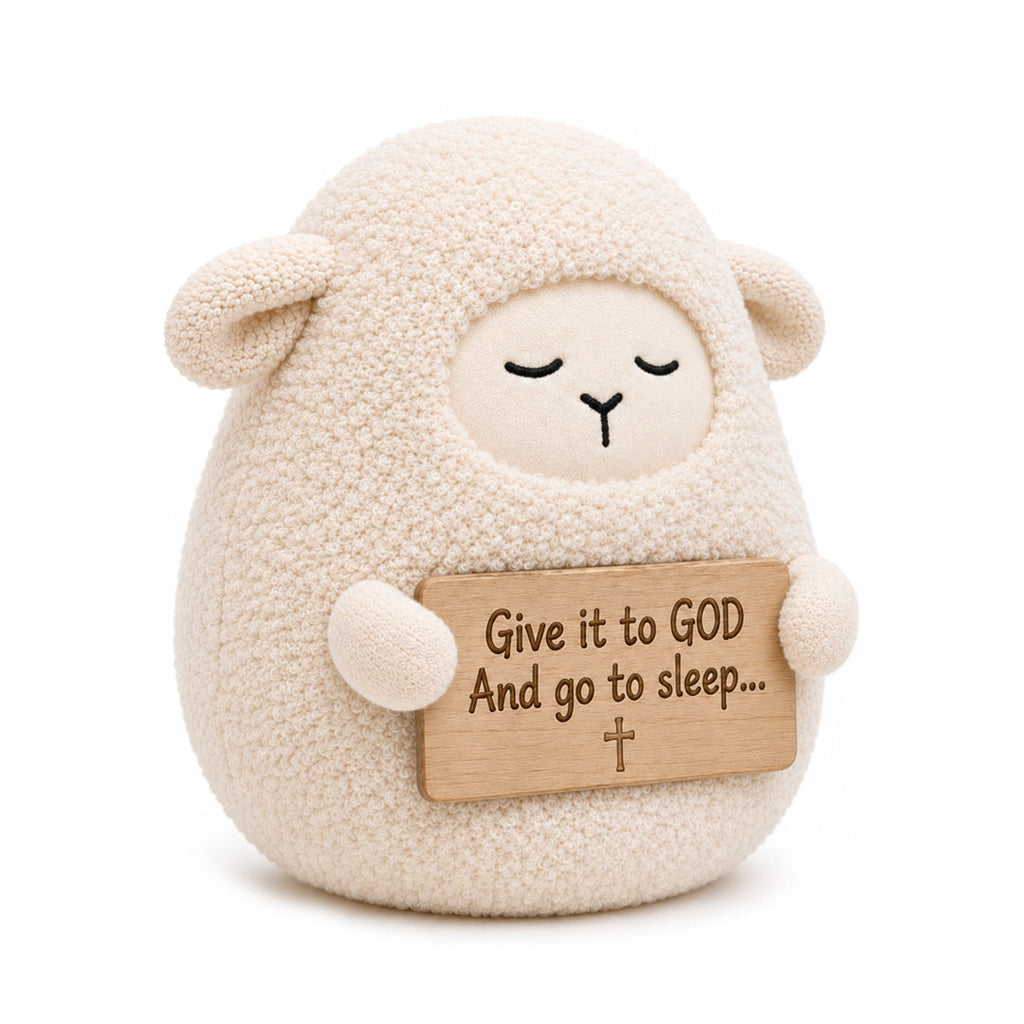 Give It to God Oval Sheep Plush