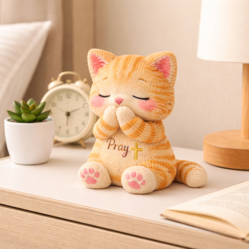 Dear Daughter Never Quit Crochet Orange Cat