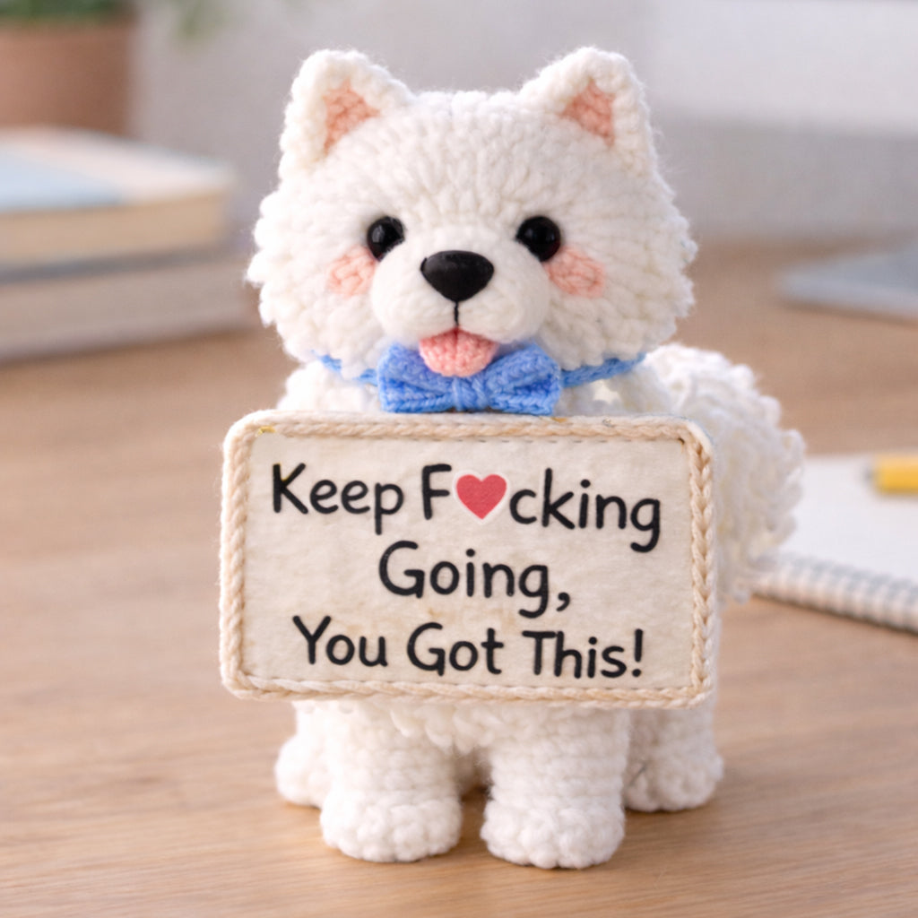 Keep F♥︎cking Going Emotional Support Samoyed Plush
