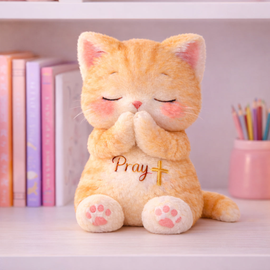 Dear Daughter Never Quit Orange Cat Plush