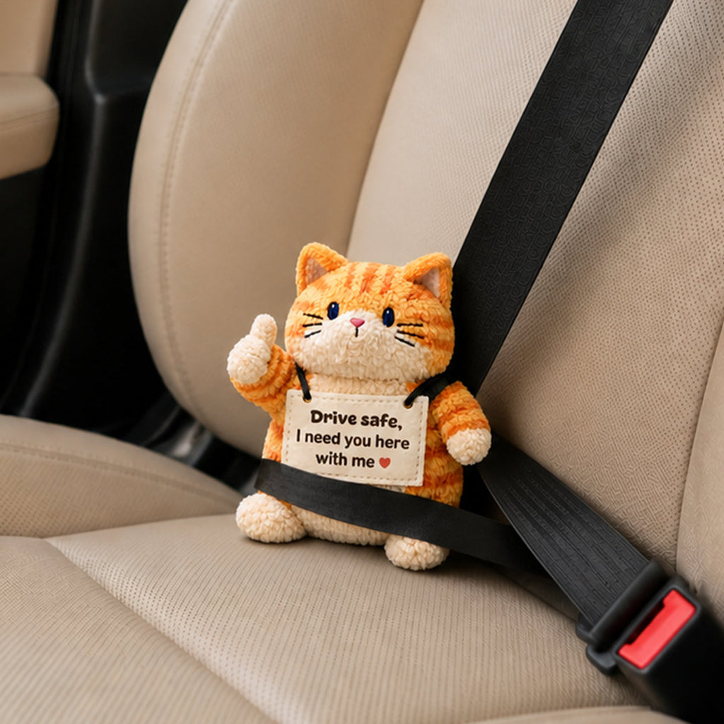 Drive Safe Reminder Cat Plush