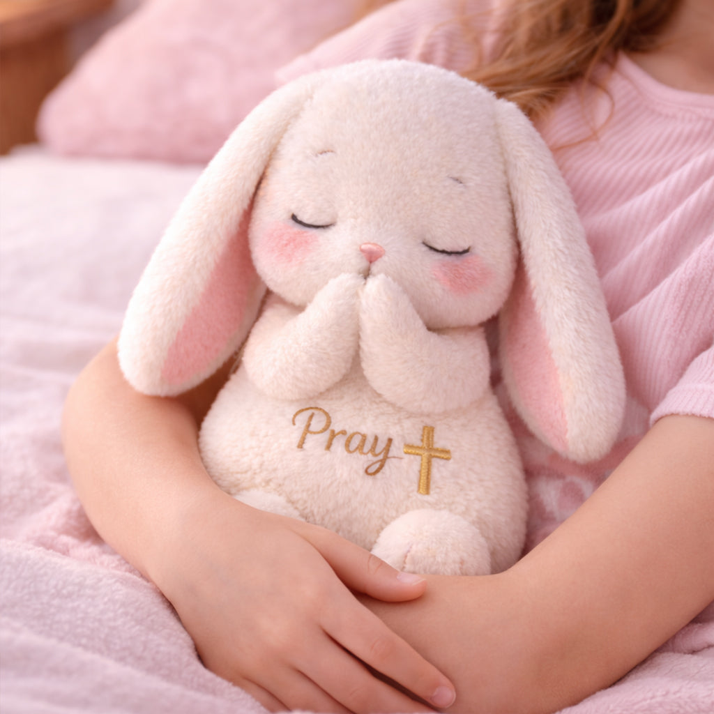 Dear Daughter Never Quit White Bunny Plush