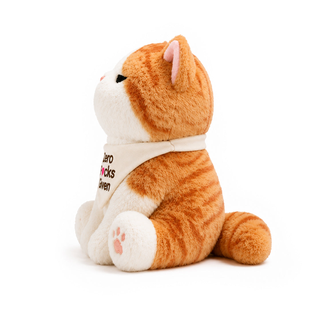 Sassy Orange Cat Emotional Support Plush