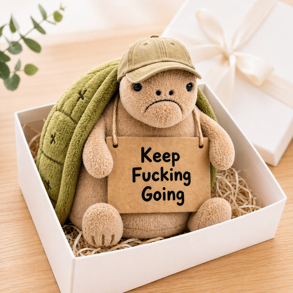Keep F♥︎cking Going Angry Turtle Plush