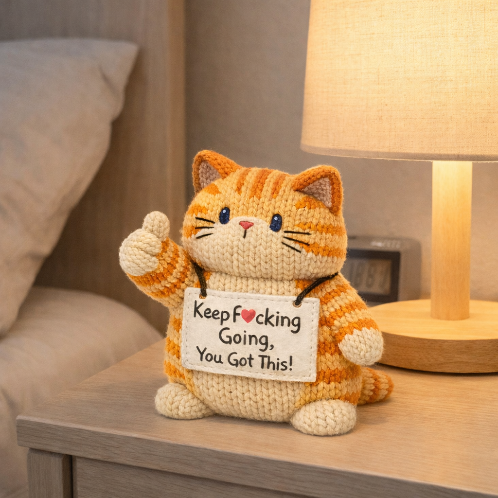 You Got This Emotional Support Crochet Cat