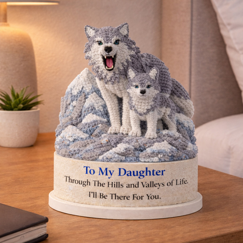 Hills and Valleys Crochet Mother Daughter Wolf Toy