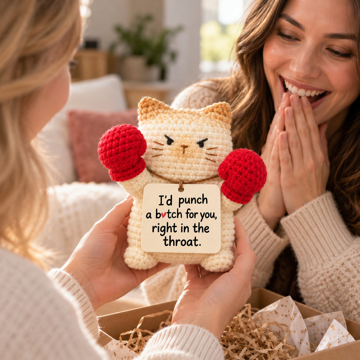 I'd Punch a B❤️tch For You Siamese Cat – Handmade Bestie Gift