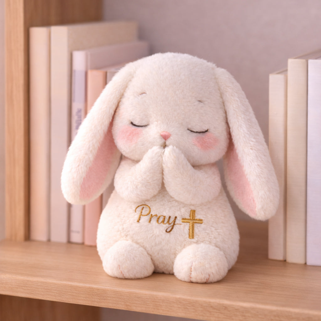 Dear Daughter Never Quit White Bunny Plush