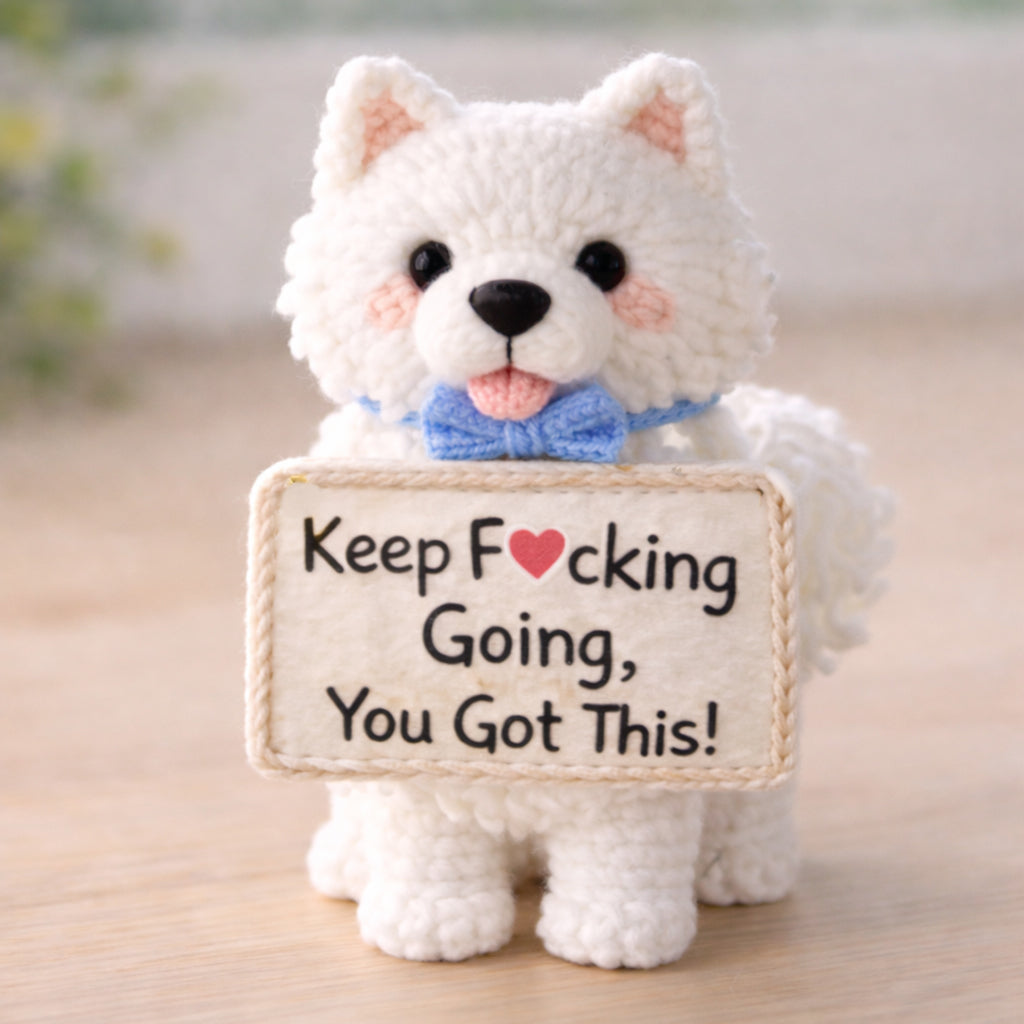 Keep F♥︎cking Going Emotional Support Samoyed Plush