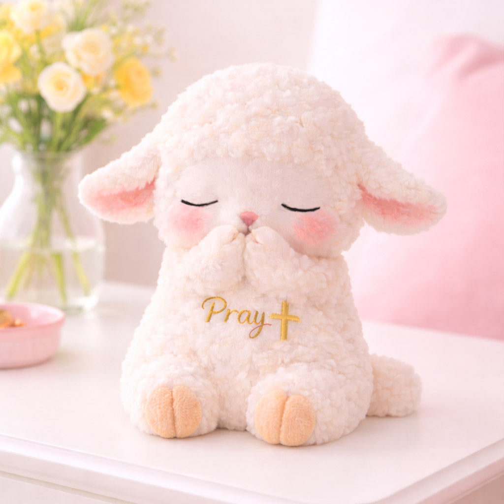 Dear Daughter Never Quit White Sheep Plush