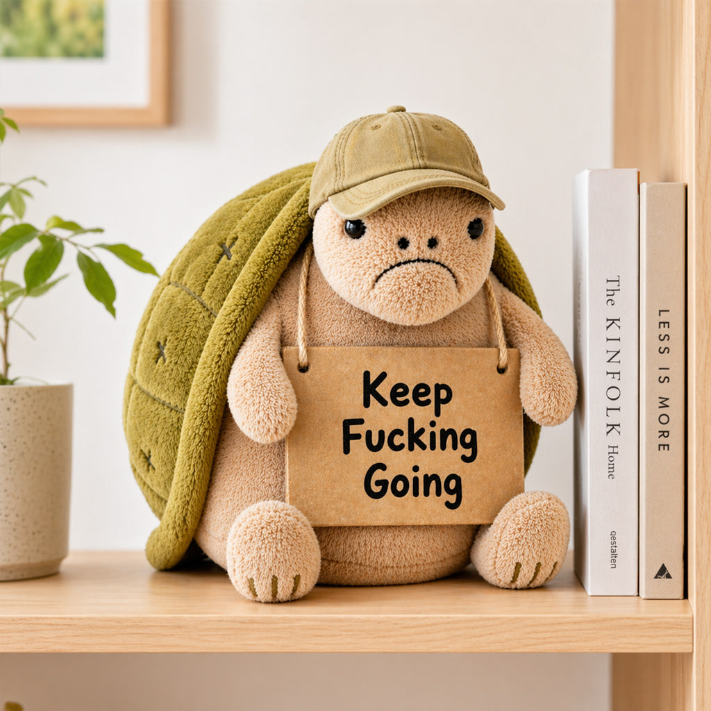 Keep F♥︎cking Going Angry Turtle Plush