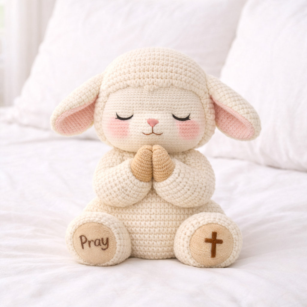 Give It To God And Go To Sleep Crochet Sheep Toy