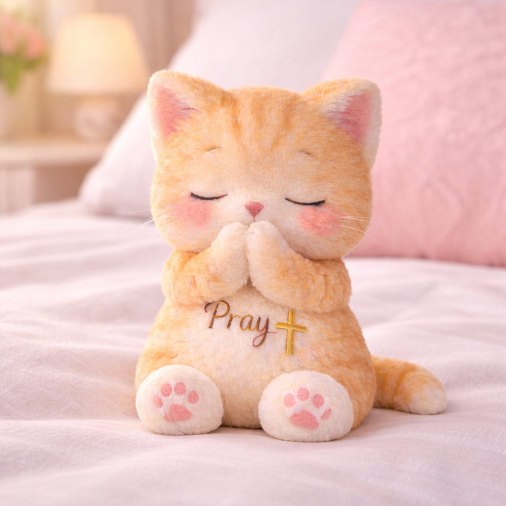 Dear Daughter Never Quit Orange Cat Plush