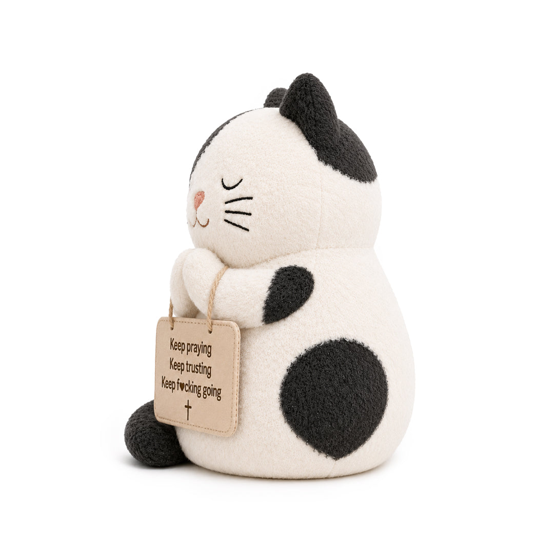 Keep Going Sleepy Prayer Cat