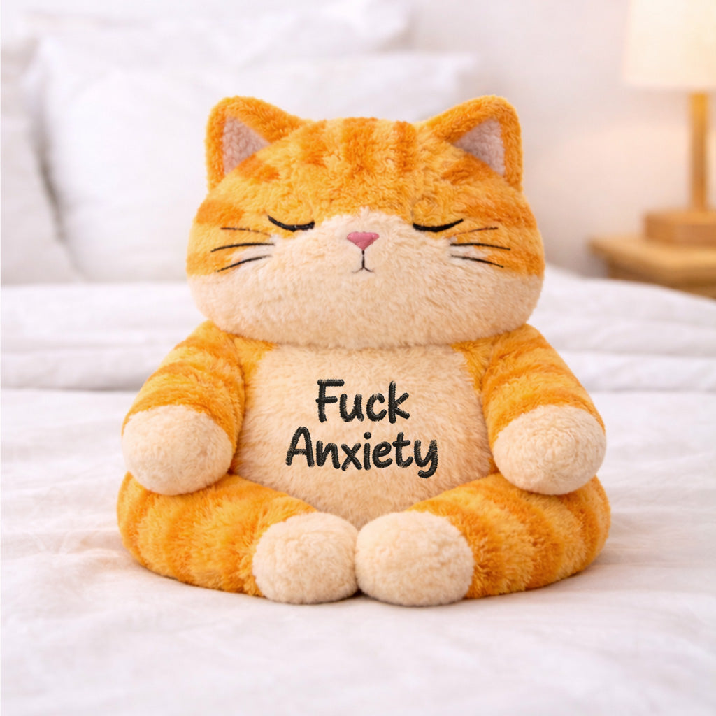F♥︎ck Anxiety Namaste Cat Plush