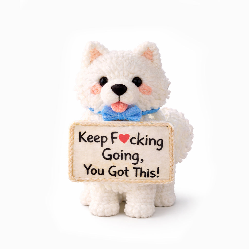Keep F♥︎cking Going Emotional Support Samoyed Plush