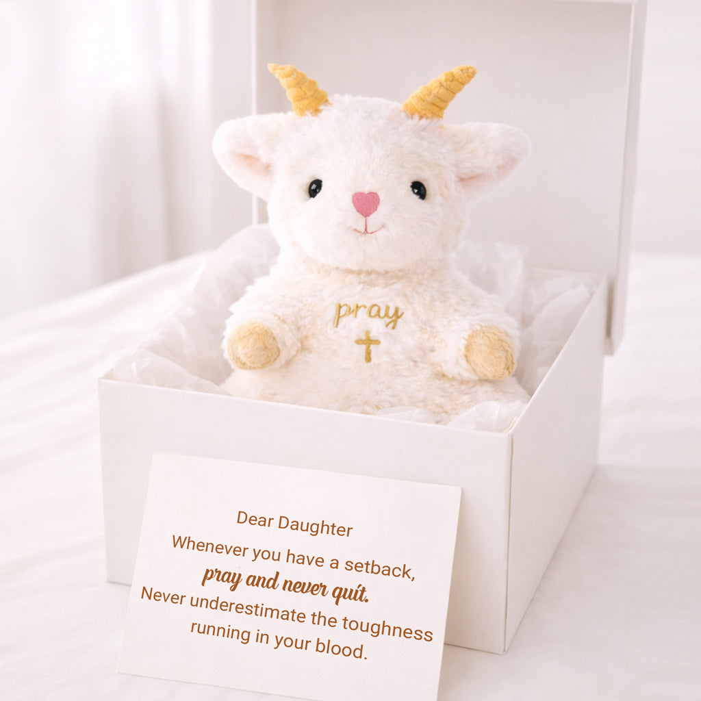 Dear Daughter Never Quit Sheep With Horns Plush