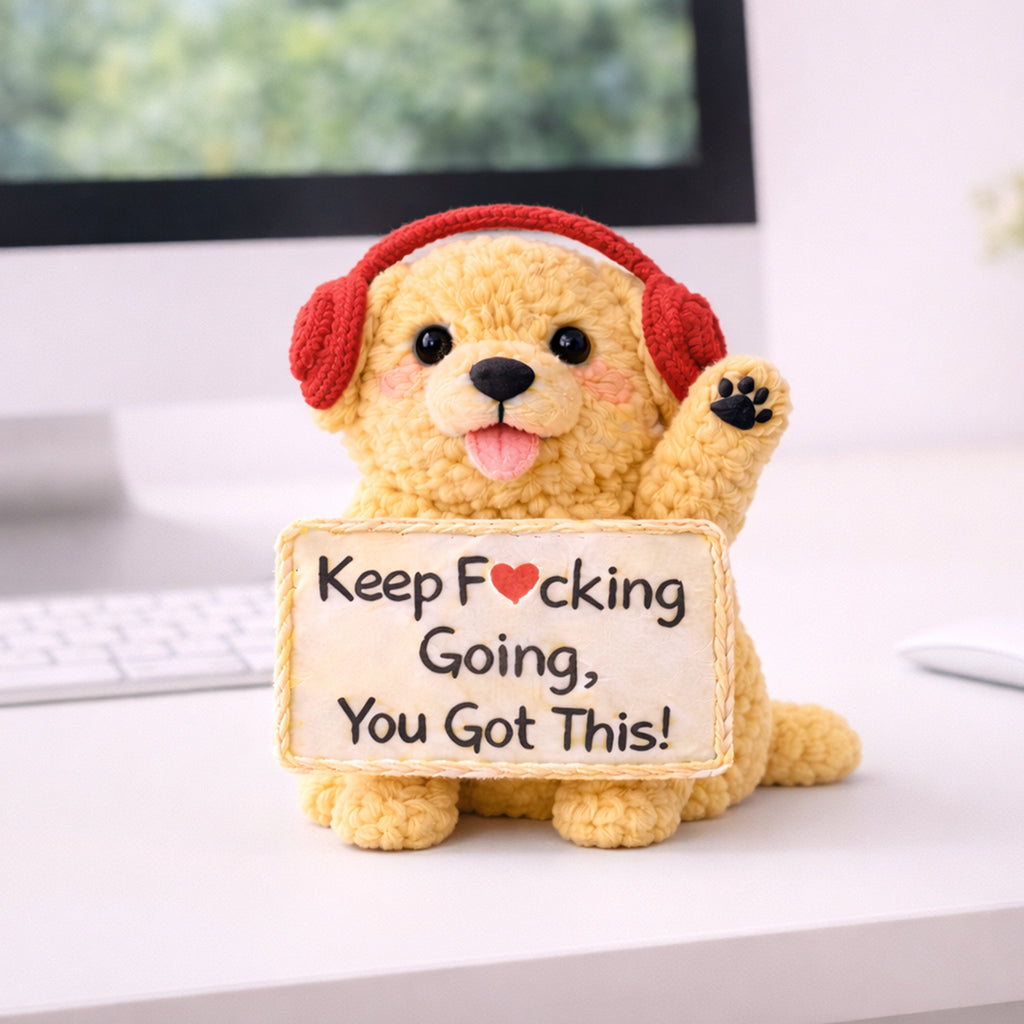 Keep F♥︎cking Going Emotional Support Golden Retriever Plush