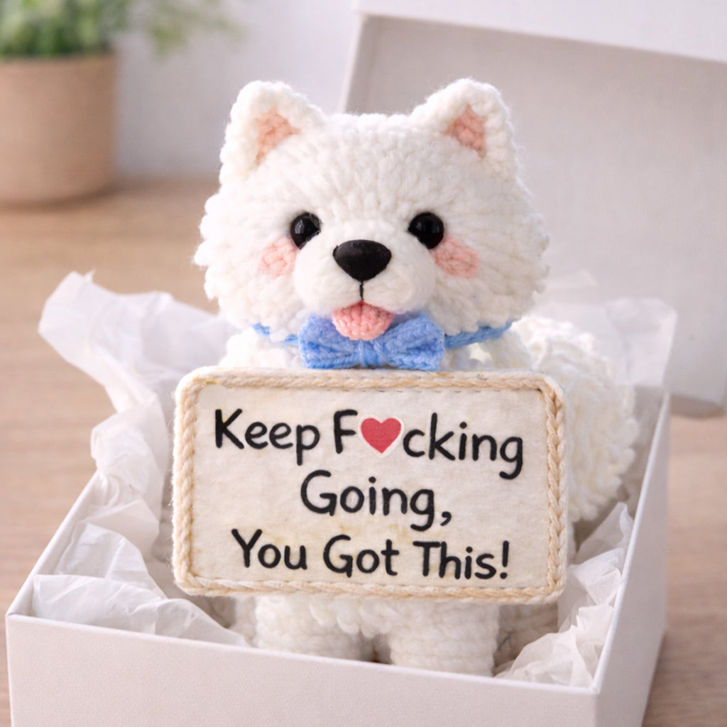 Keep F♥︎cking Going Emotional Support Samoyed Plush