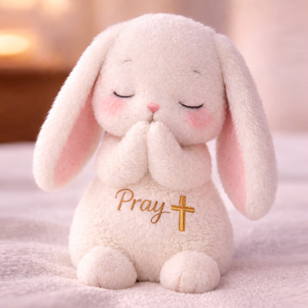 Dear Daughter Never Quit White Bunny Plush