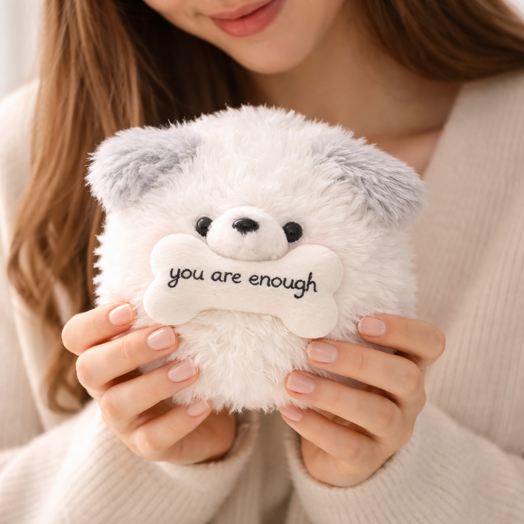 You Are Enough Bone Plush Puppy