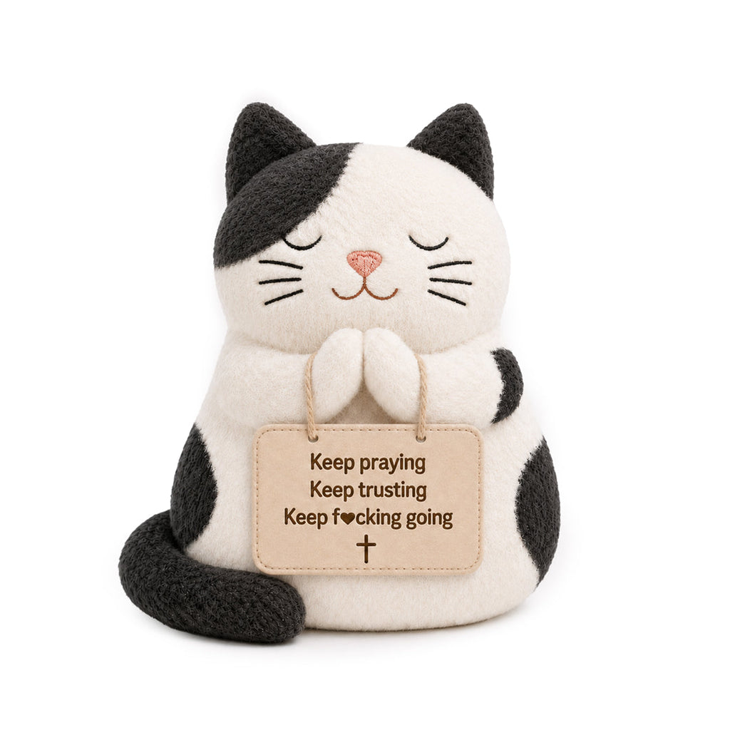 Keep Going Sleepy Prayer Cat