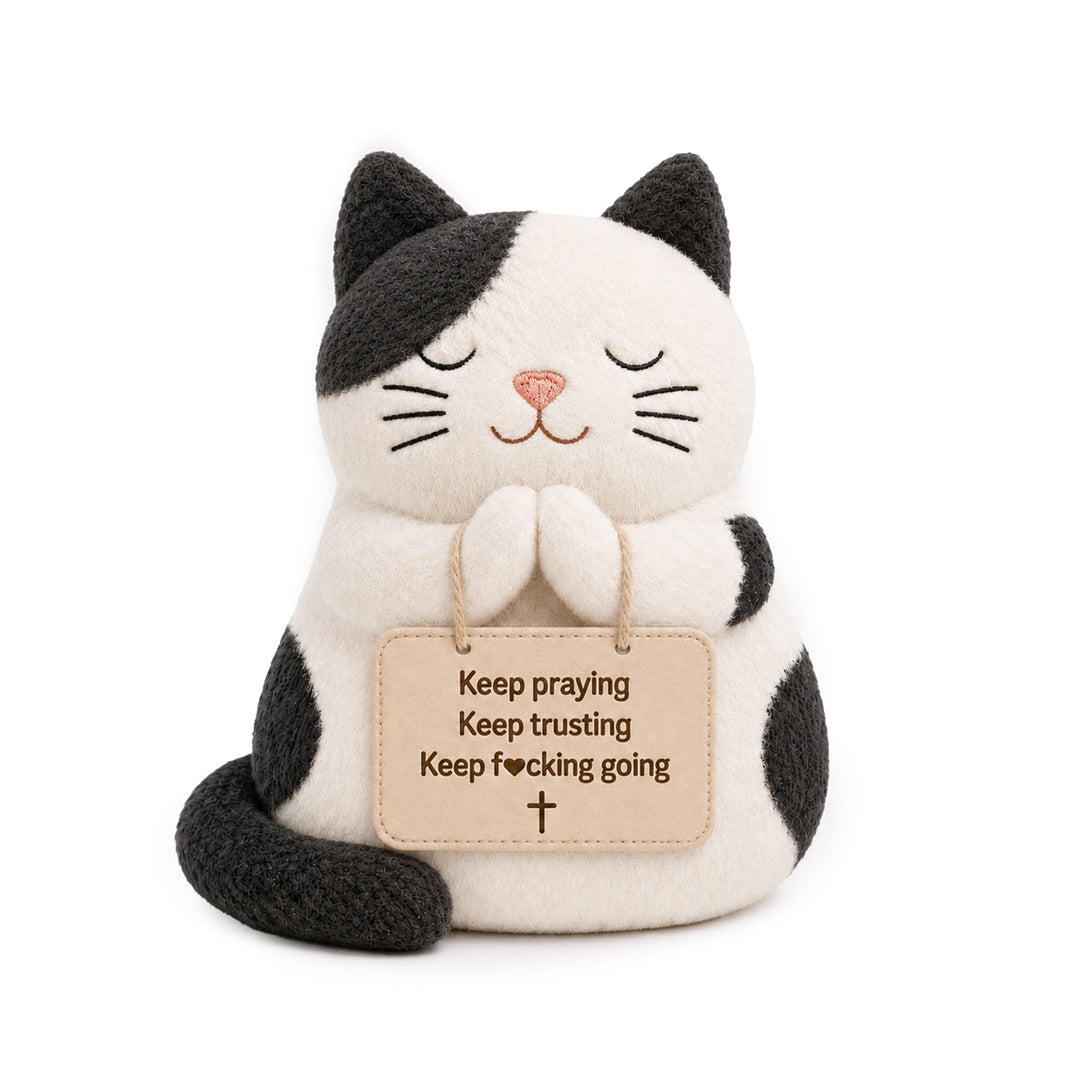 Keep Going Sleepy Prayer Cat