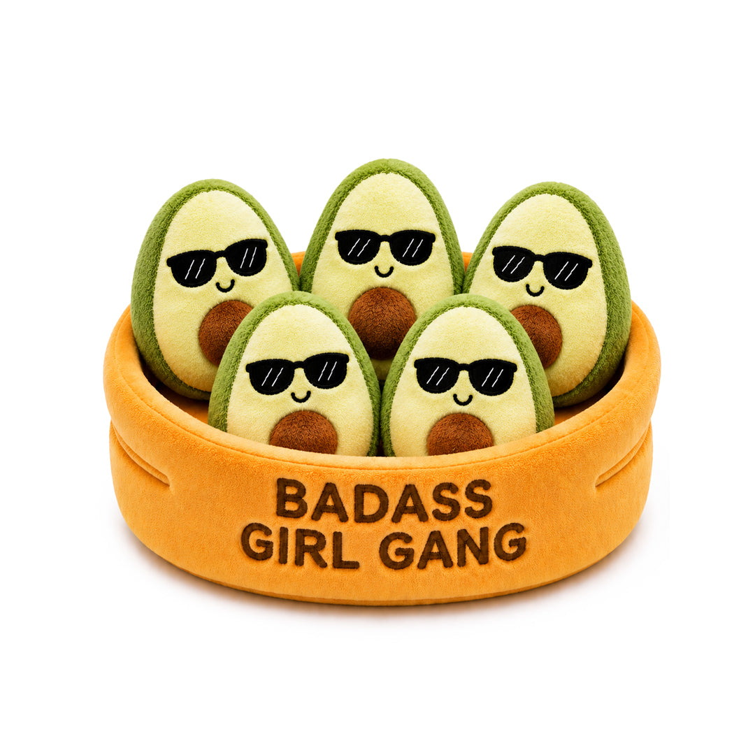Badass Girl Gang Avocado Plush Set